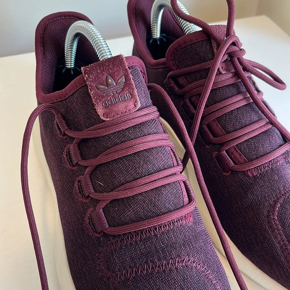 Adidas Women's Tubular Shadow Maroon Running Shoes Size 7